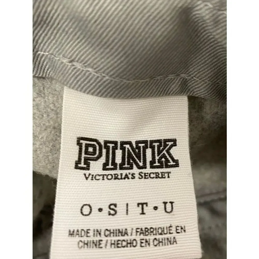 Victoria’s Secret pink gray wool baseball hat